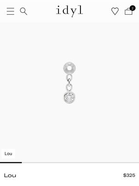 Idyl Lou white gold with diamond Earring add on
